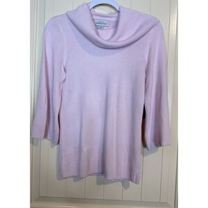New Knit by Hampshire Studio pink Cowl Neck lighweight‎ Sweater 100% Acrylic PS
